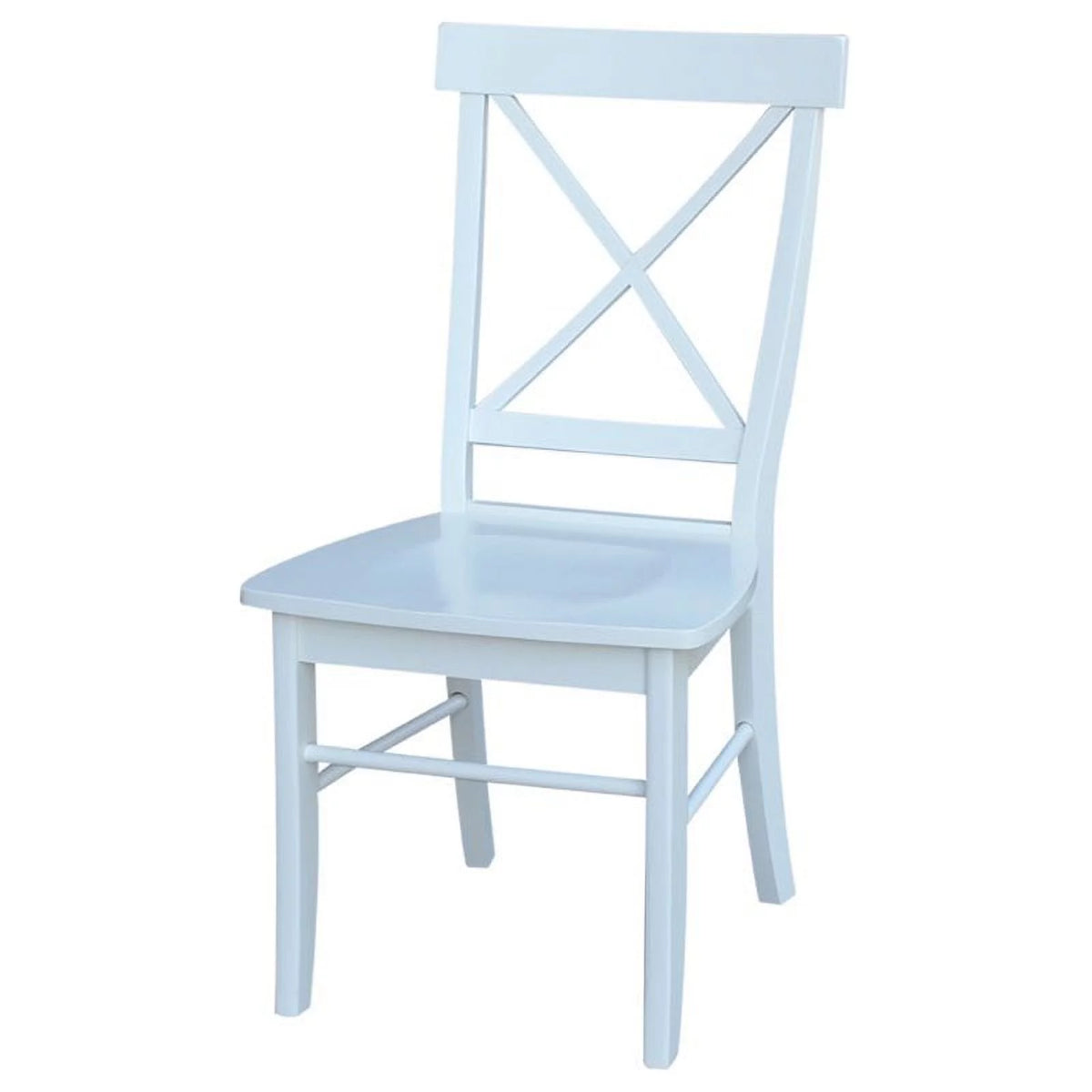 White Wooden X-Back Dining Chair Set of 2 D38598