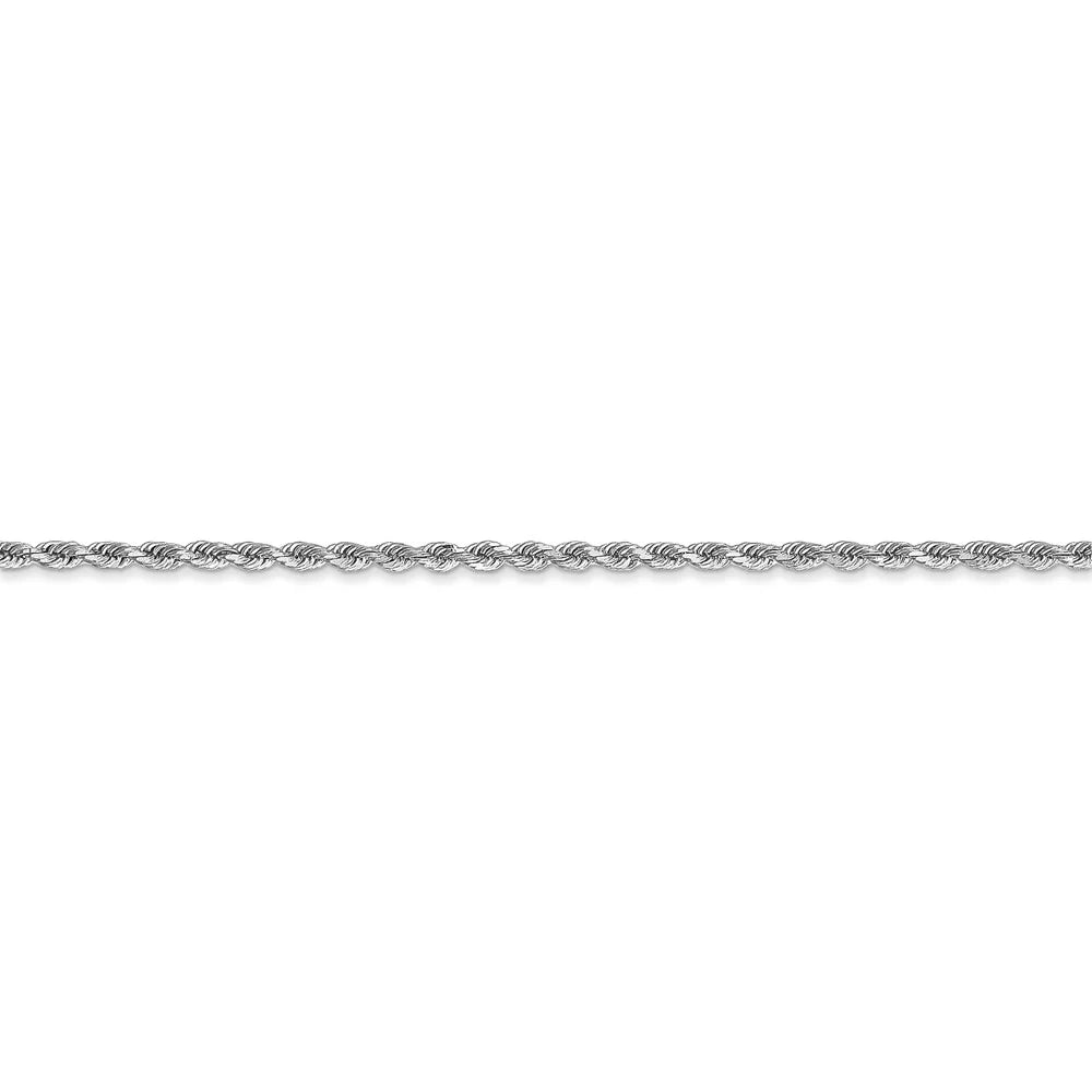 10kt White Gold 1.75mm Diamond-cut Rope Chain Necklace C351588
