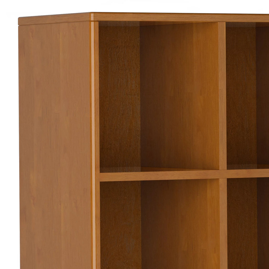Teak Brown Solid Hardwood Cube Storage Bookcase with Drawers X89056
