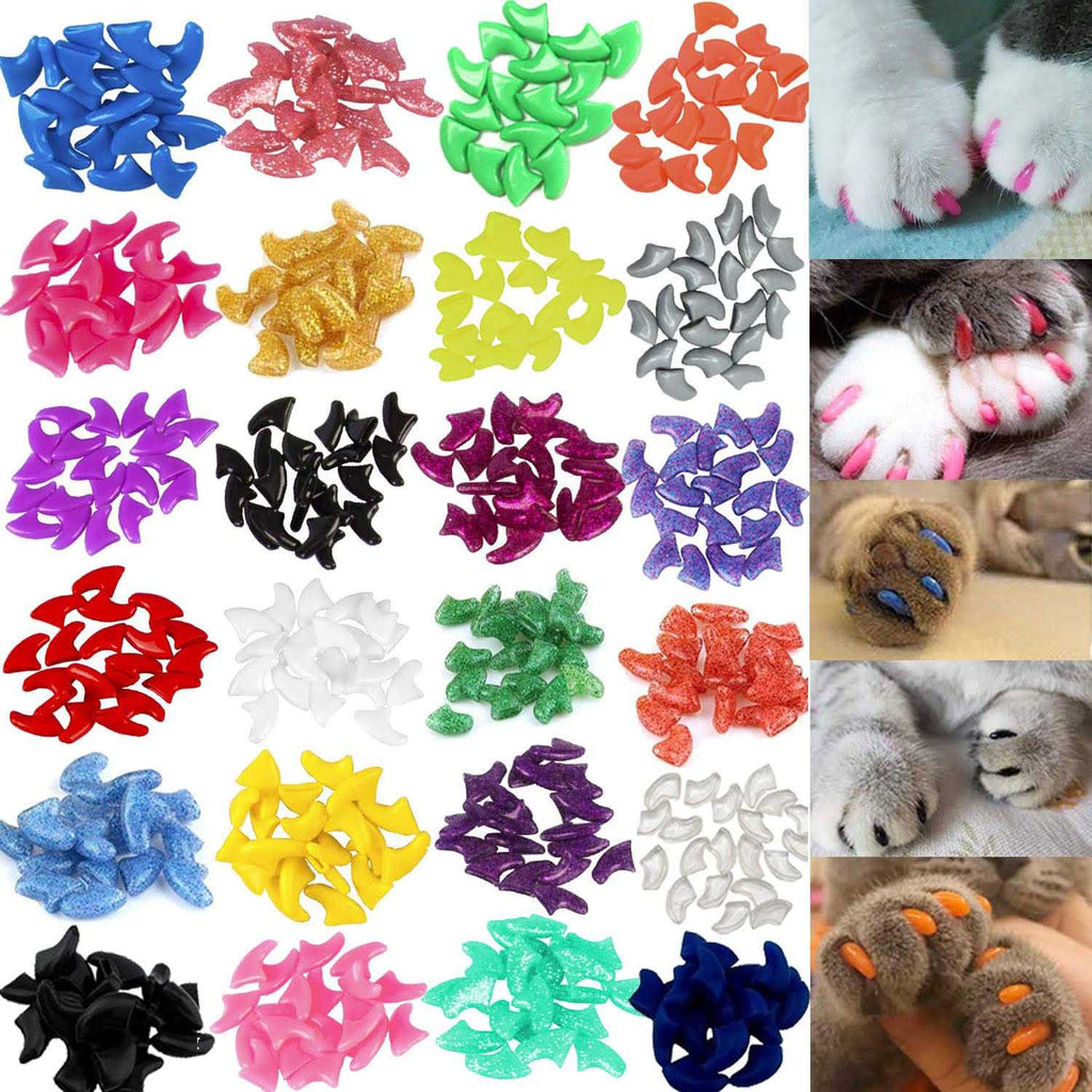 Cat Nail Caps with Glue and Applicators Medium L7309