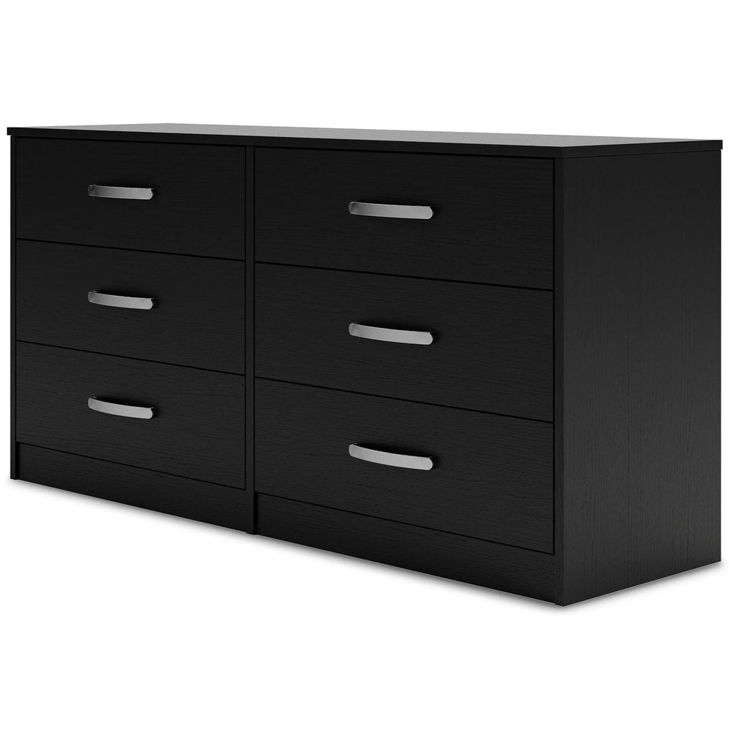 Black 6 Drawer Dresser I246
