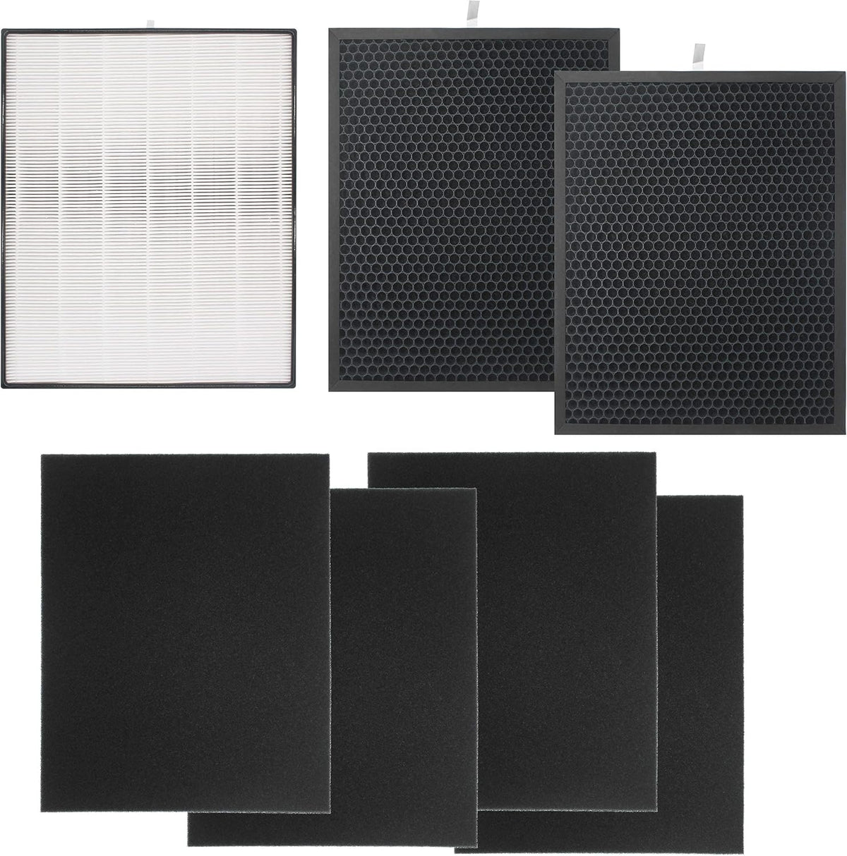 Air Purifier Filter Set with 1 Hepa Filter 2 Carbon Filters and 4 Pre-Filters Z64408