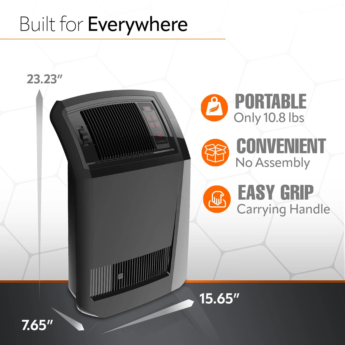 23" 1500W Ceramic Electric Space Heater with Timer L56940