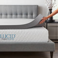 Gray Queen 4 inch Memory Foam Topper Z5307