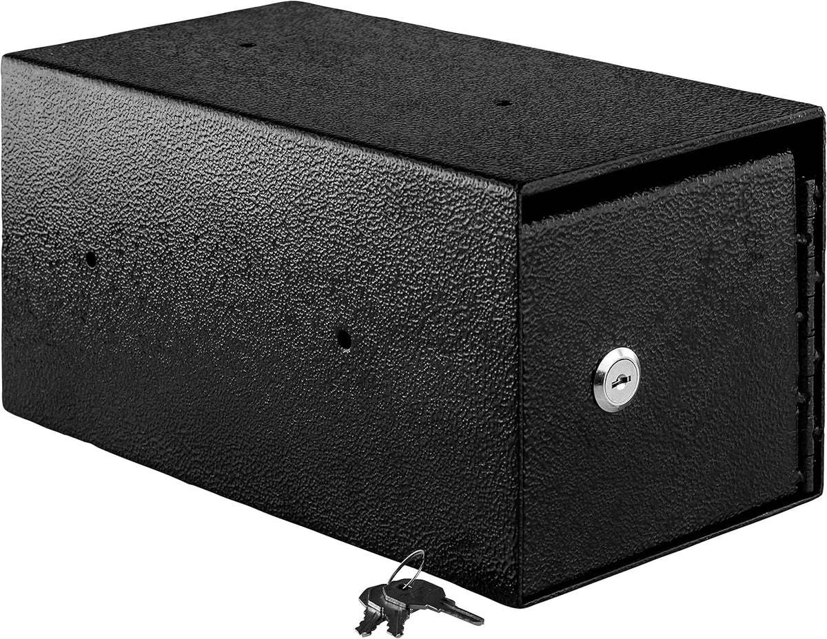 Mountable Cash Drop Box with Tamper-Proof Slot, Thick Steel and Key Lock F423