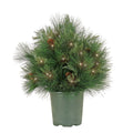 Pre Lit Artificial Christmas Shrub Planter Filler 26 Inches O70207