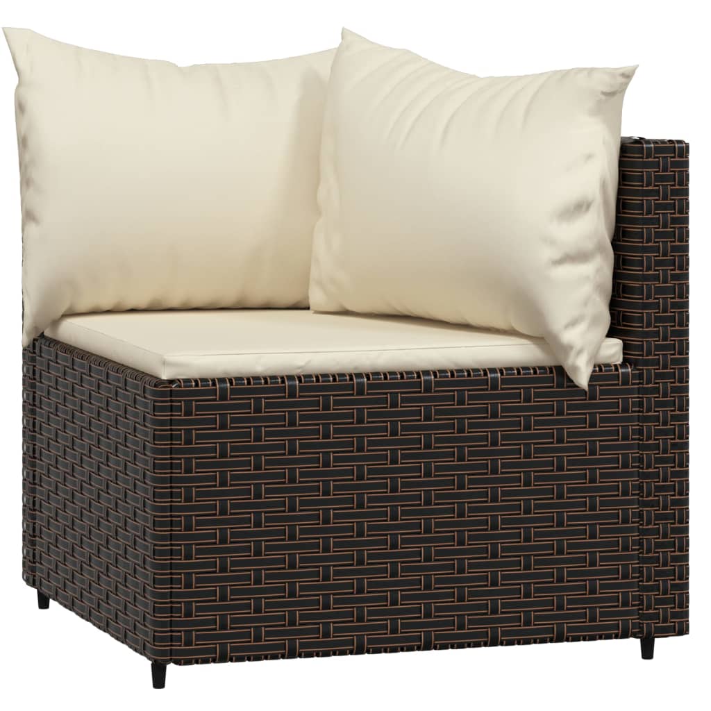 3 Piece Rattan Outdoor Patio Furniture Set with Glass Top Coffee Table K25561