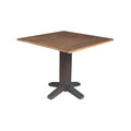 36" Solid Wood Square Dual Drop Leaf Dining Table D5215