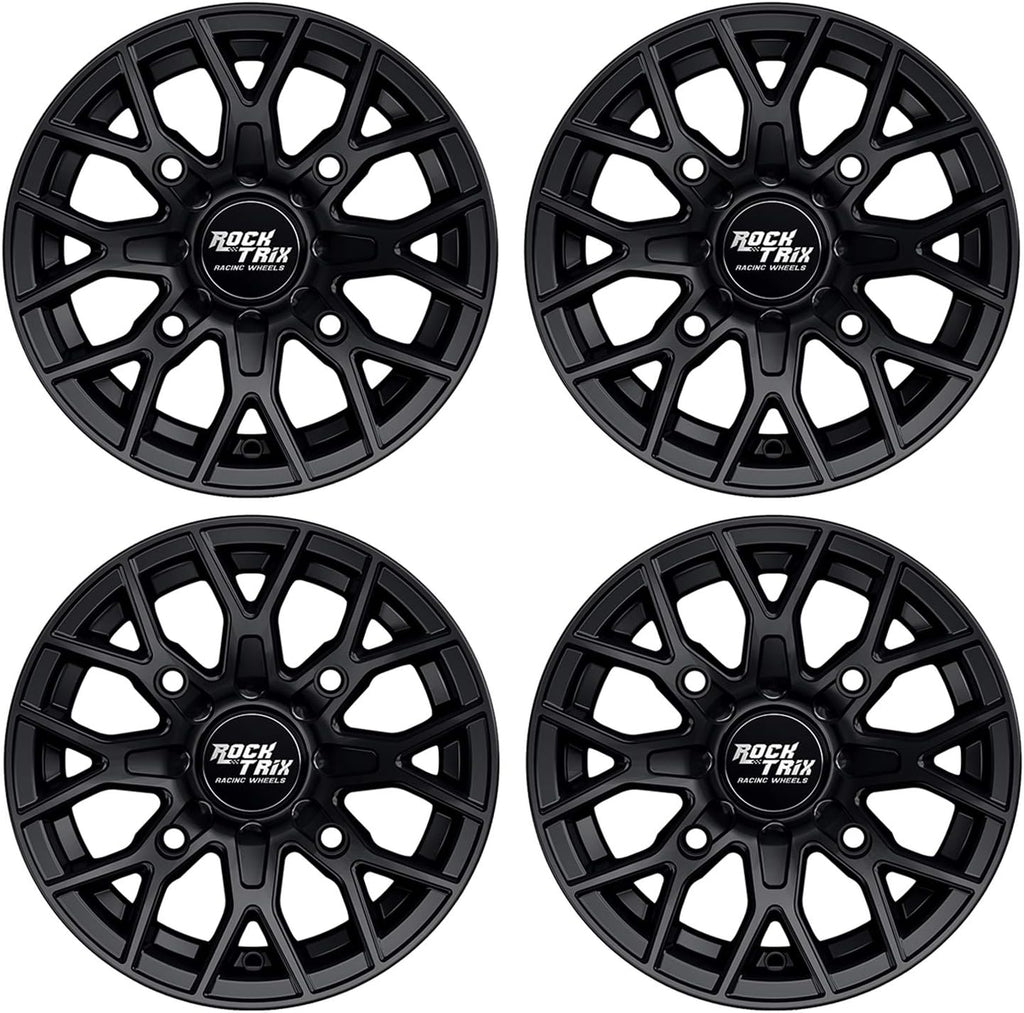 14x7 Matte Black ATV Wheels Rims Set of 4 S8162