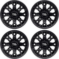 14x7 Matte Black ATV Wheels Rims Set of 4 S8162