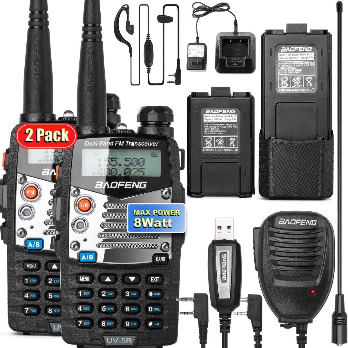 3 Pack Dual-Band Handheld Ham Radio with Rechargeable Battery Y453