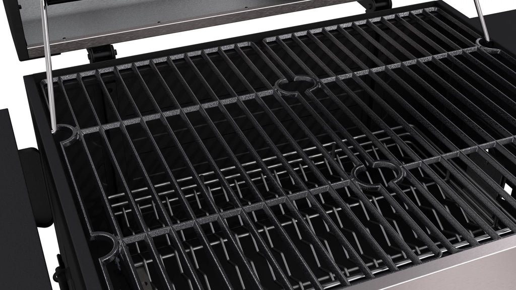 Stainless Heavy-Duty Charcoal Grill with Wheels E75333