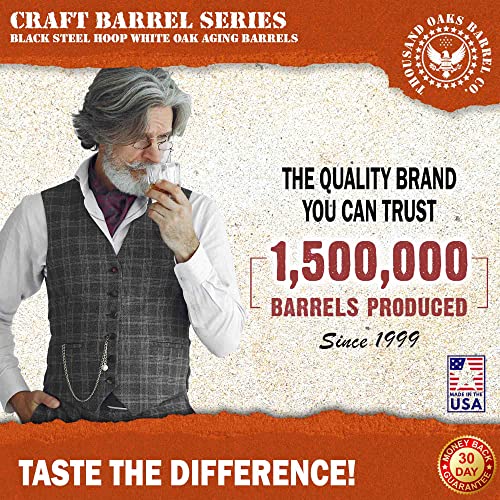 2 Liter Oak Aging Barrel with Wood Stand, Bung & Spigot M96083