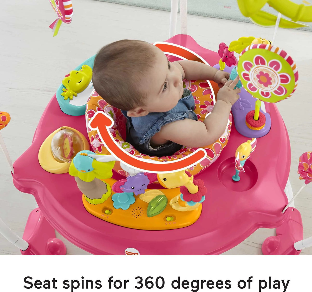 Pink Baby Bouncer Activity Center with Music and Lights X446