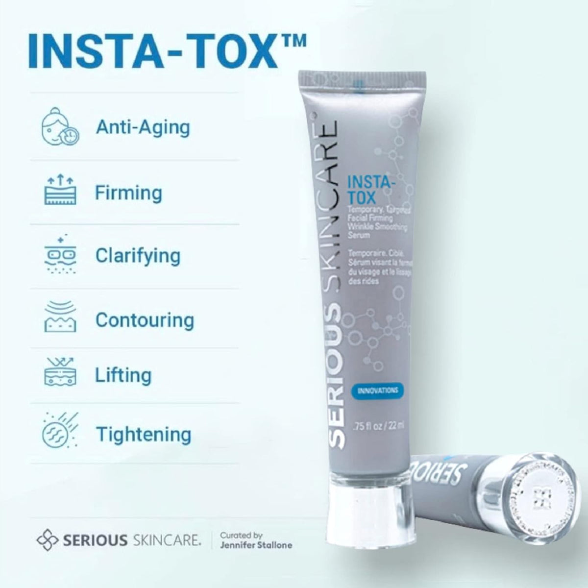 Instant Wrinkle Smoothing Serum, 2 Pack of Two .75 oz. Tubes O8255