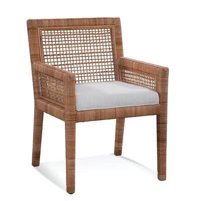Beige and Cream Stripe Dining Chair M229