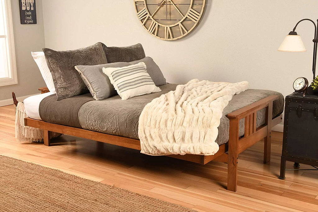 Full Futon with Fabric Mattress in Gray Stone E2080