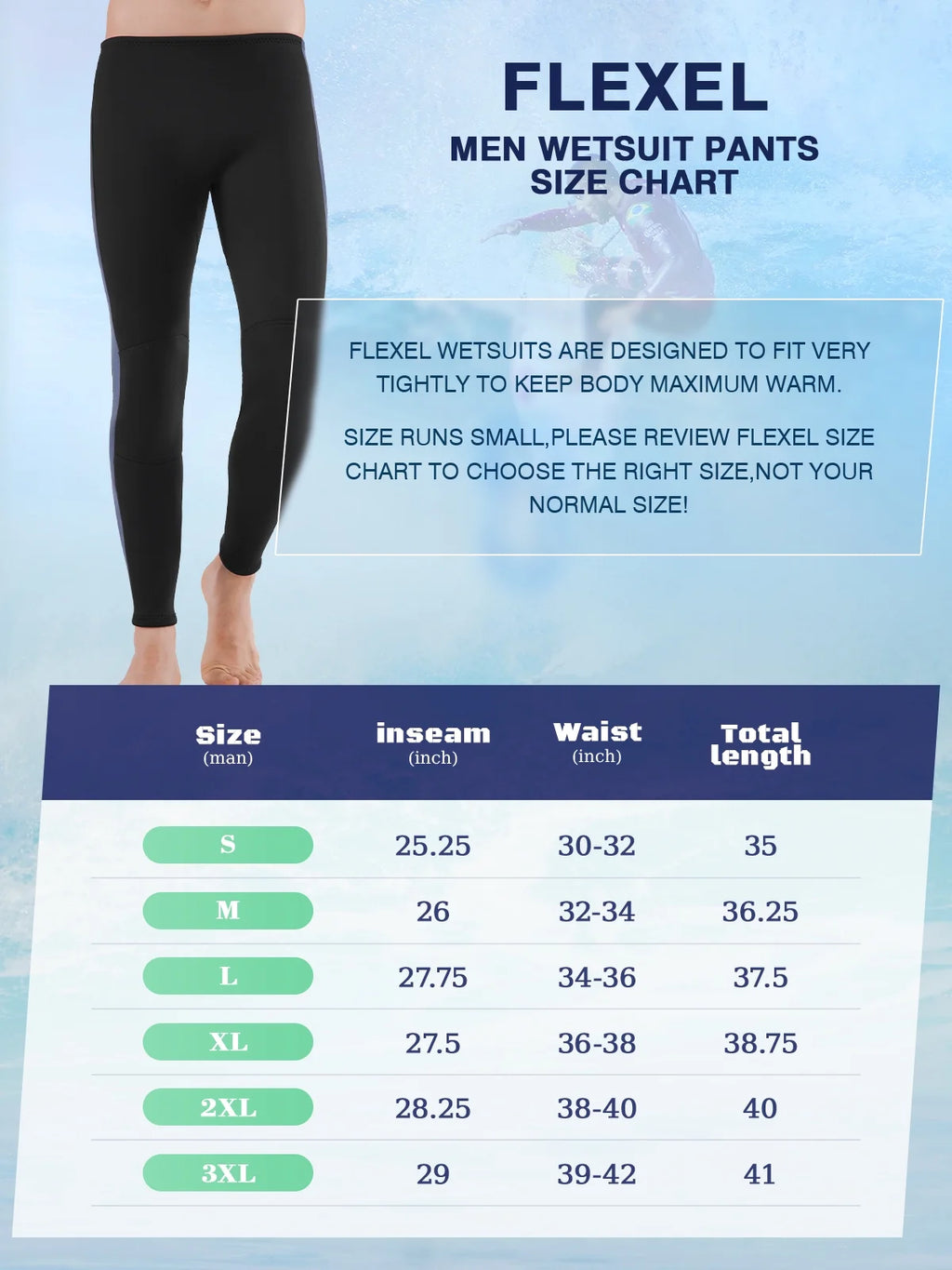 3mm Neoprene Wetsuit Pants M163