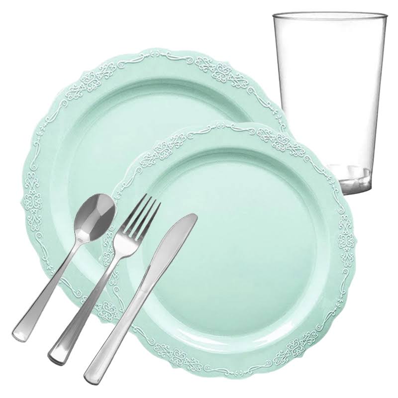Antique Turquoise Plastic Wedding Value Set S7075
