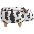 Black-White Cow Animal Shape Storage Ottoman C4474