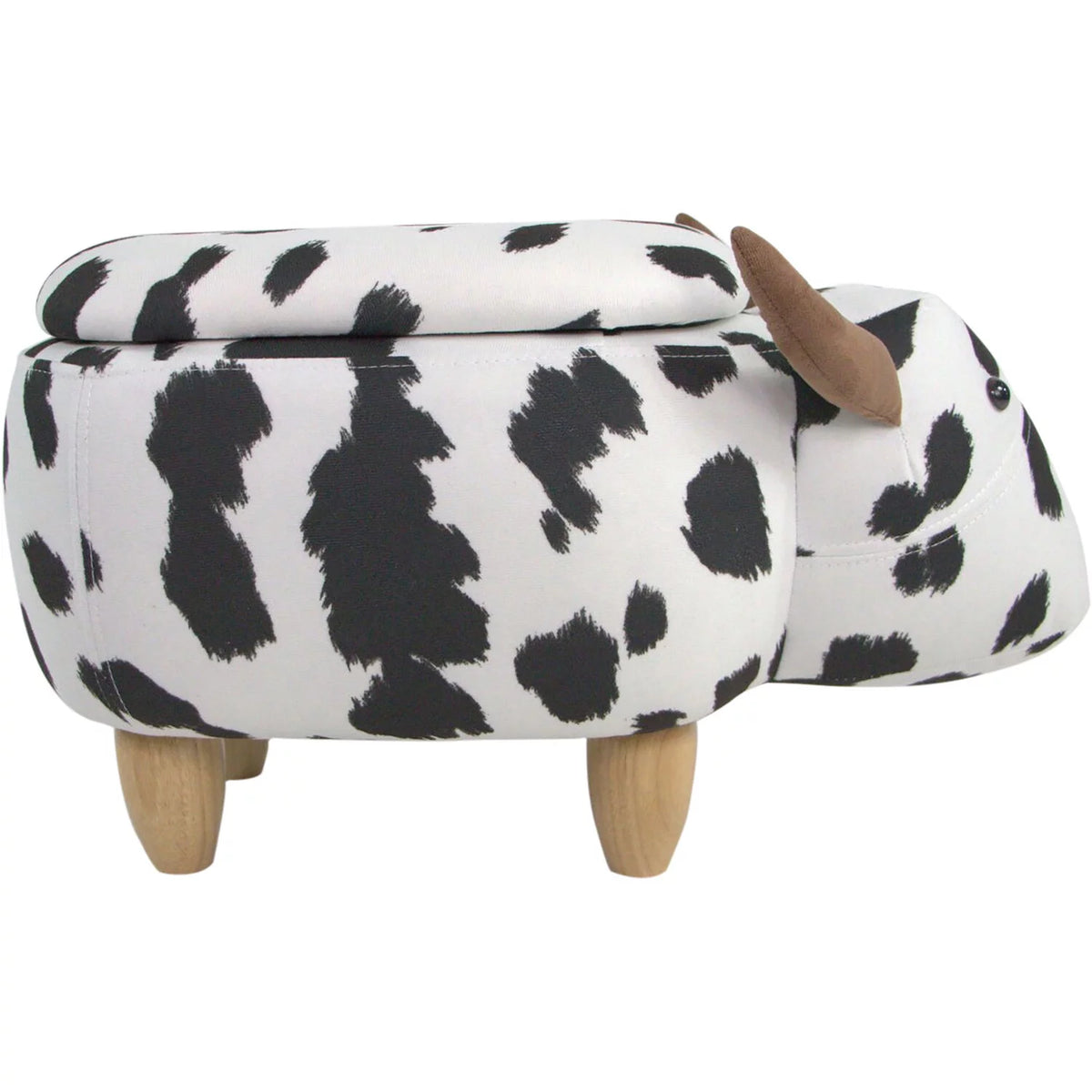 Black-White Cow Animal Shape Storage Ottoman C4474