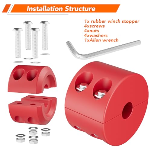 Black Rubber Winch Cable Stopper C929683