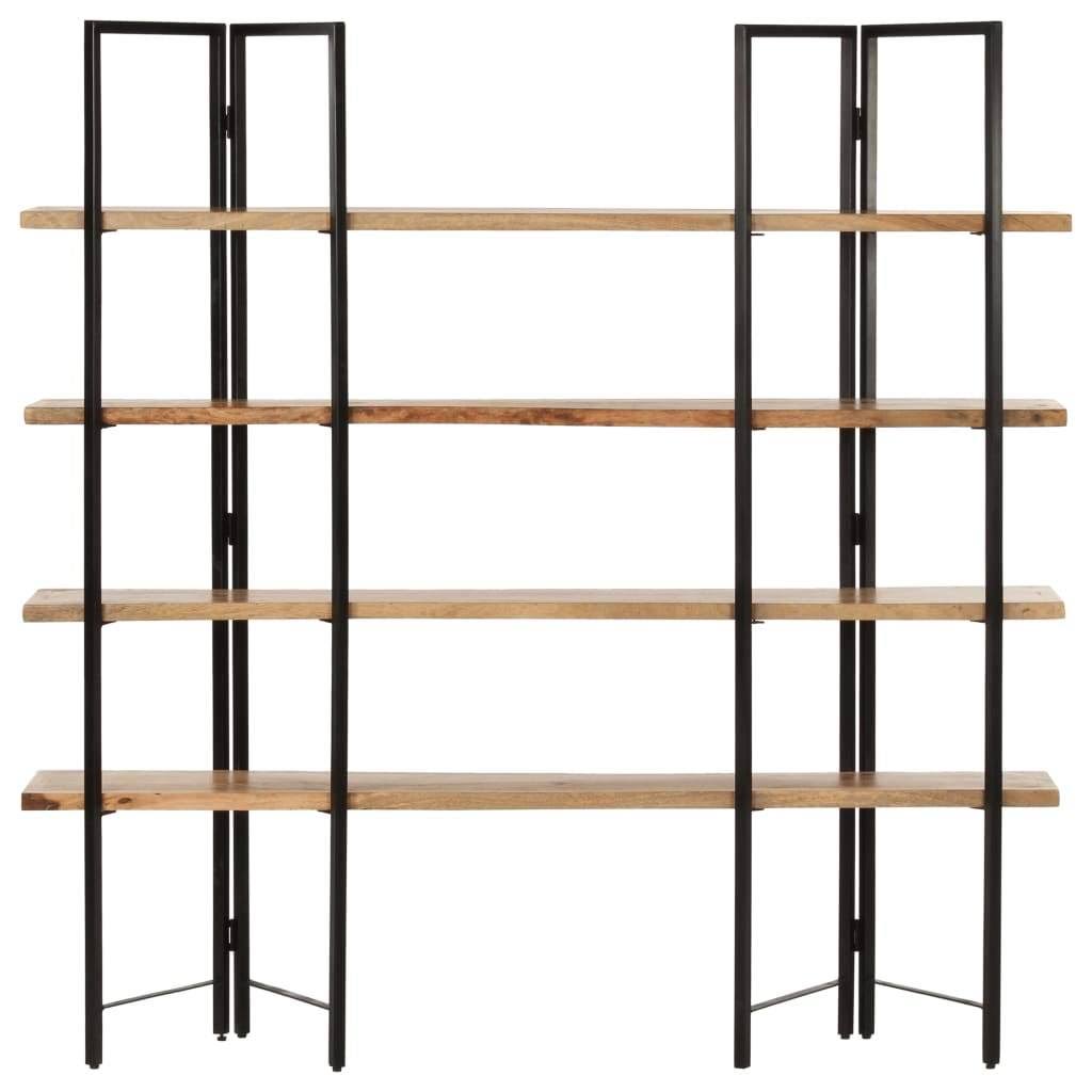 4-Tier Solid Mango Wood Bookcase E151