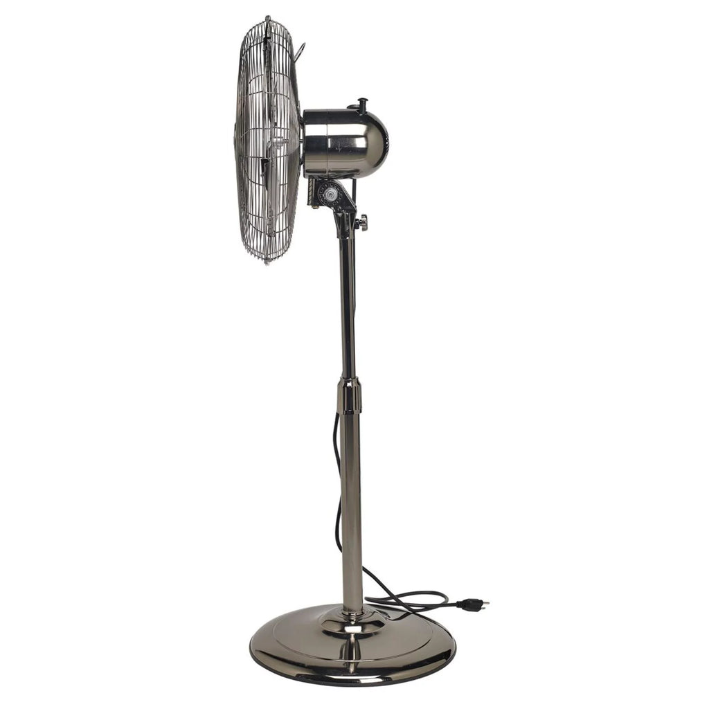49" Black Adjustable Height Standing Floor Fan O937