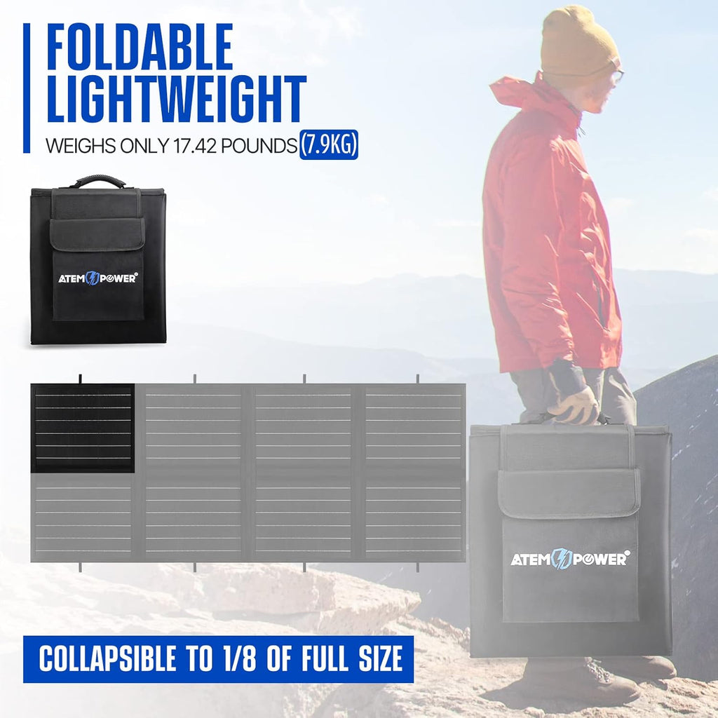 200W Foldable Monocrystalline Solar Panel with 20A MPPT Controller F350232