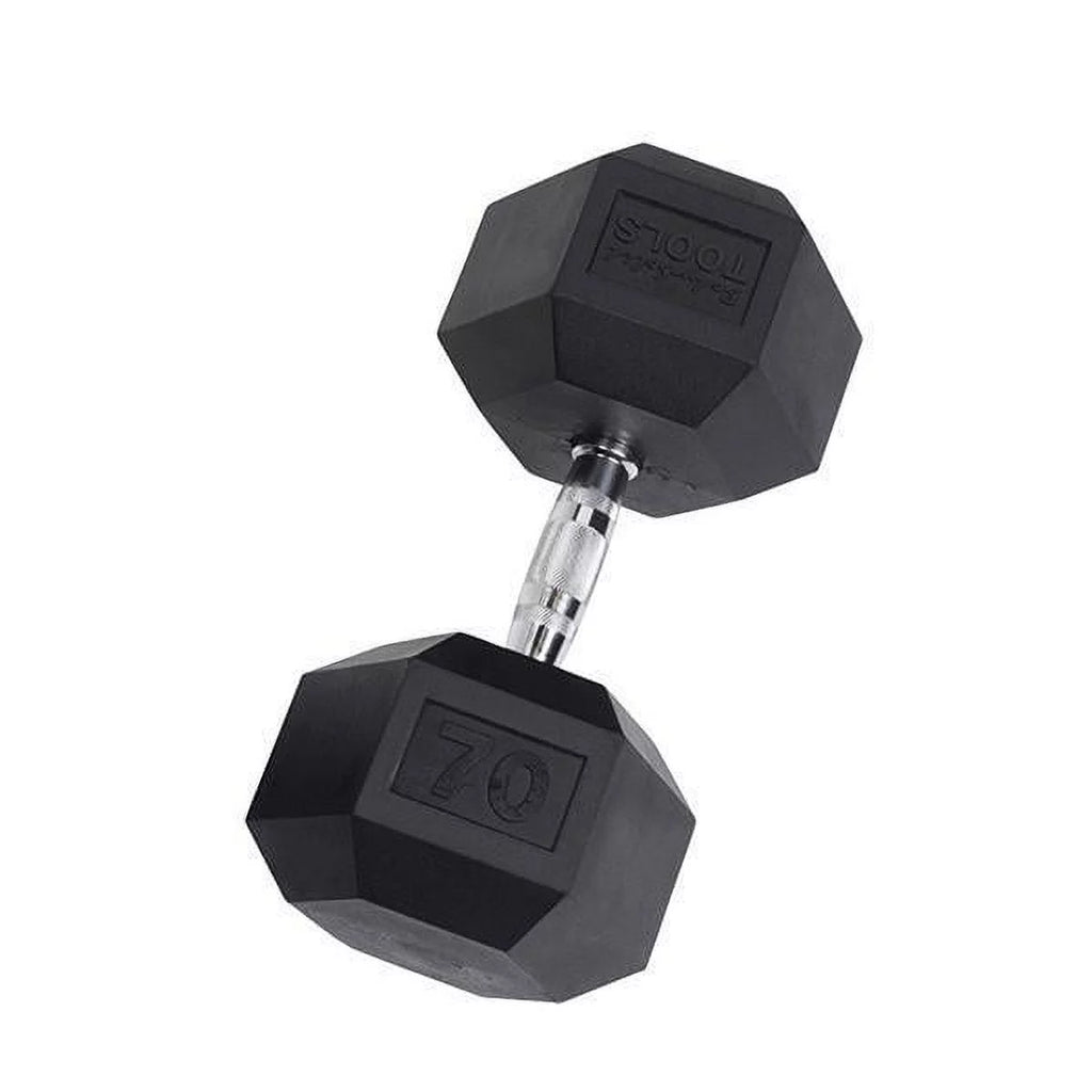 Rubber Coated Hex Dumbbells 55 lb X39113