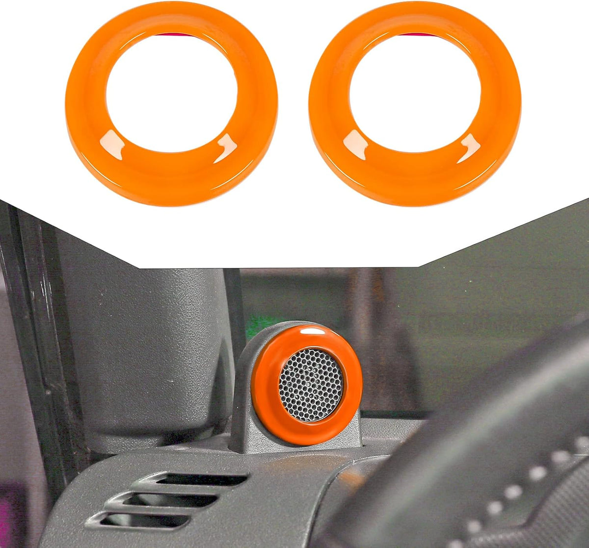 Orange Car Interior Accessories Trim Stickers Y601