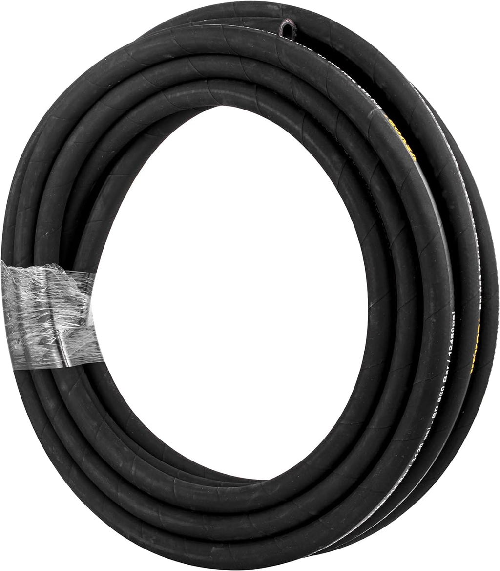 1/4 inch x 100 ft Rubber Hydraulic Hose, 5800 PSI, Pack of 2 M26408