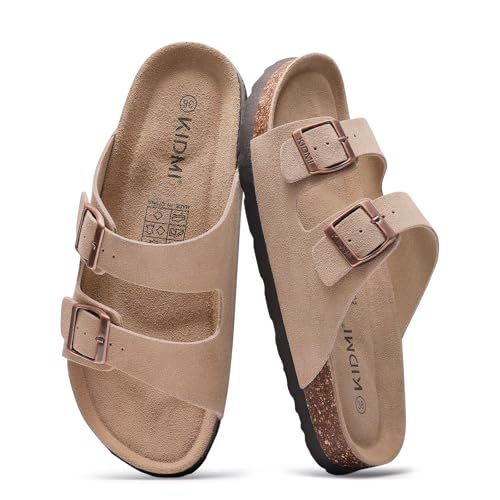 Women's Suede Adjustable Slide Sandals O382831