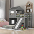 Pine Wood Twin-over-full Bunk Bed F1588