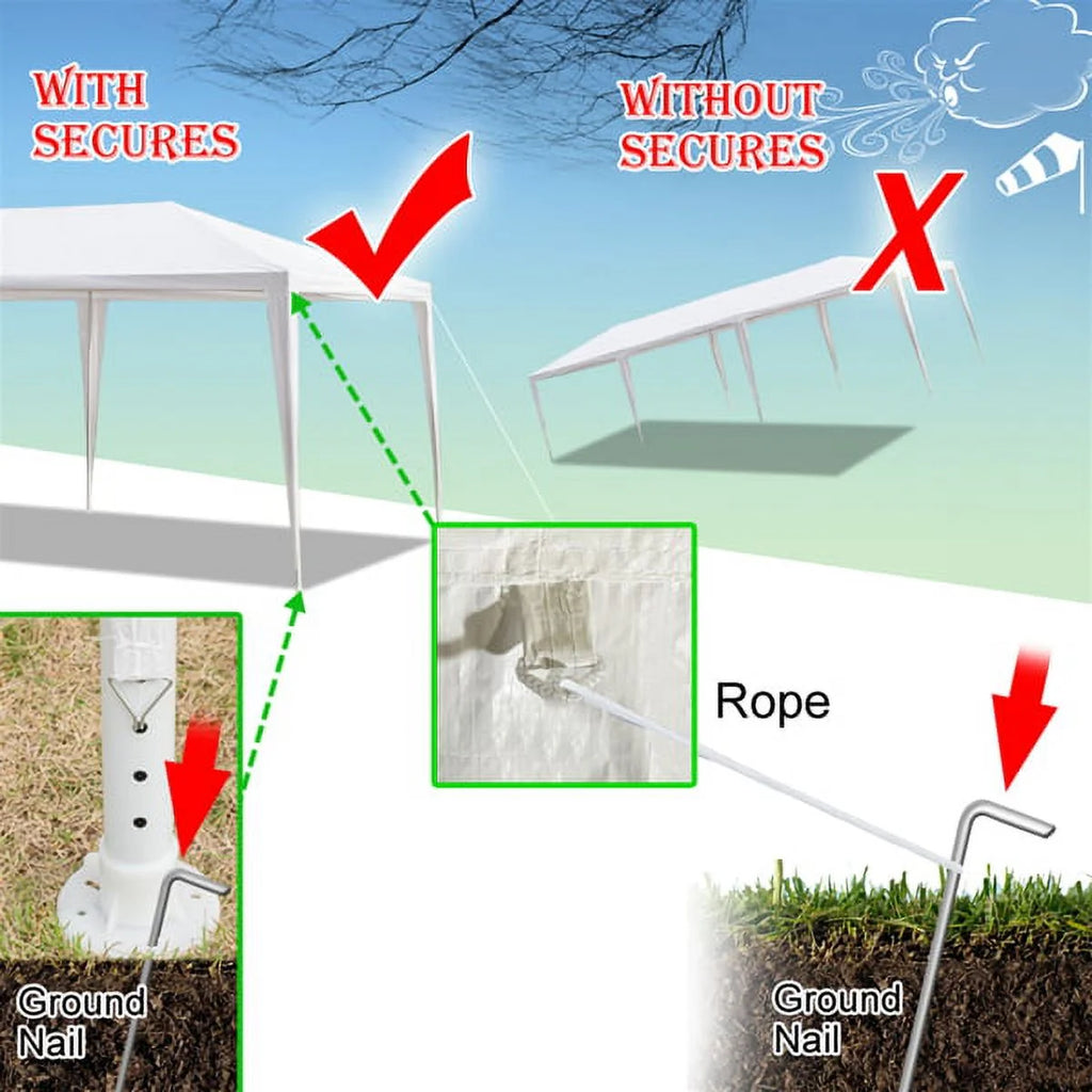 10'x30' Outdoor Canopy Tent with 8 Removable Sidewalls G4051