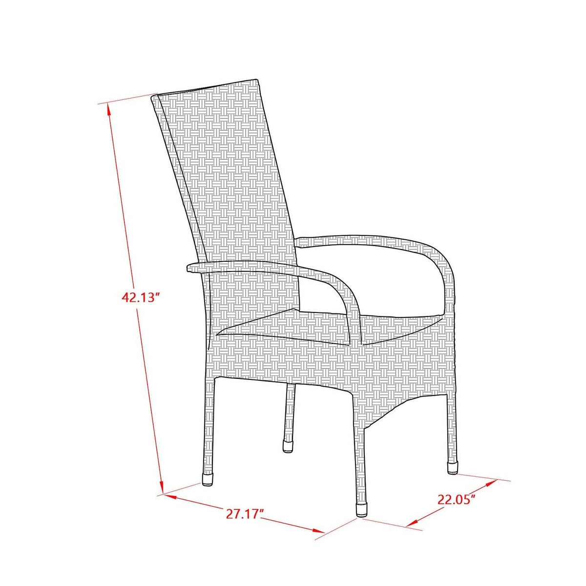 Wicker Patio Chair Natural Linen I224440