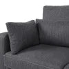 Charcoal Fabric 3 Seater Sofa with Accent Pillows Y14872