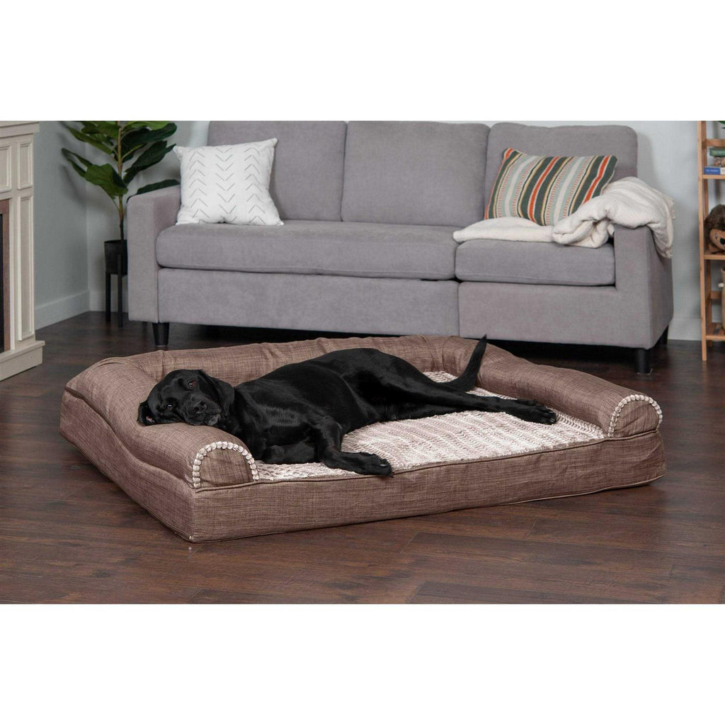 Luxe Fur & Performance Linen Sofa Bed H104111