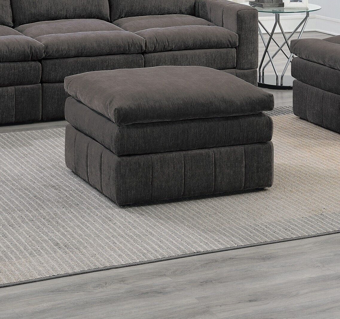 5pc Modular Fabric Sofa Set with Ottoman W431