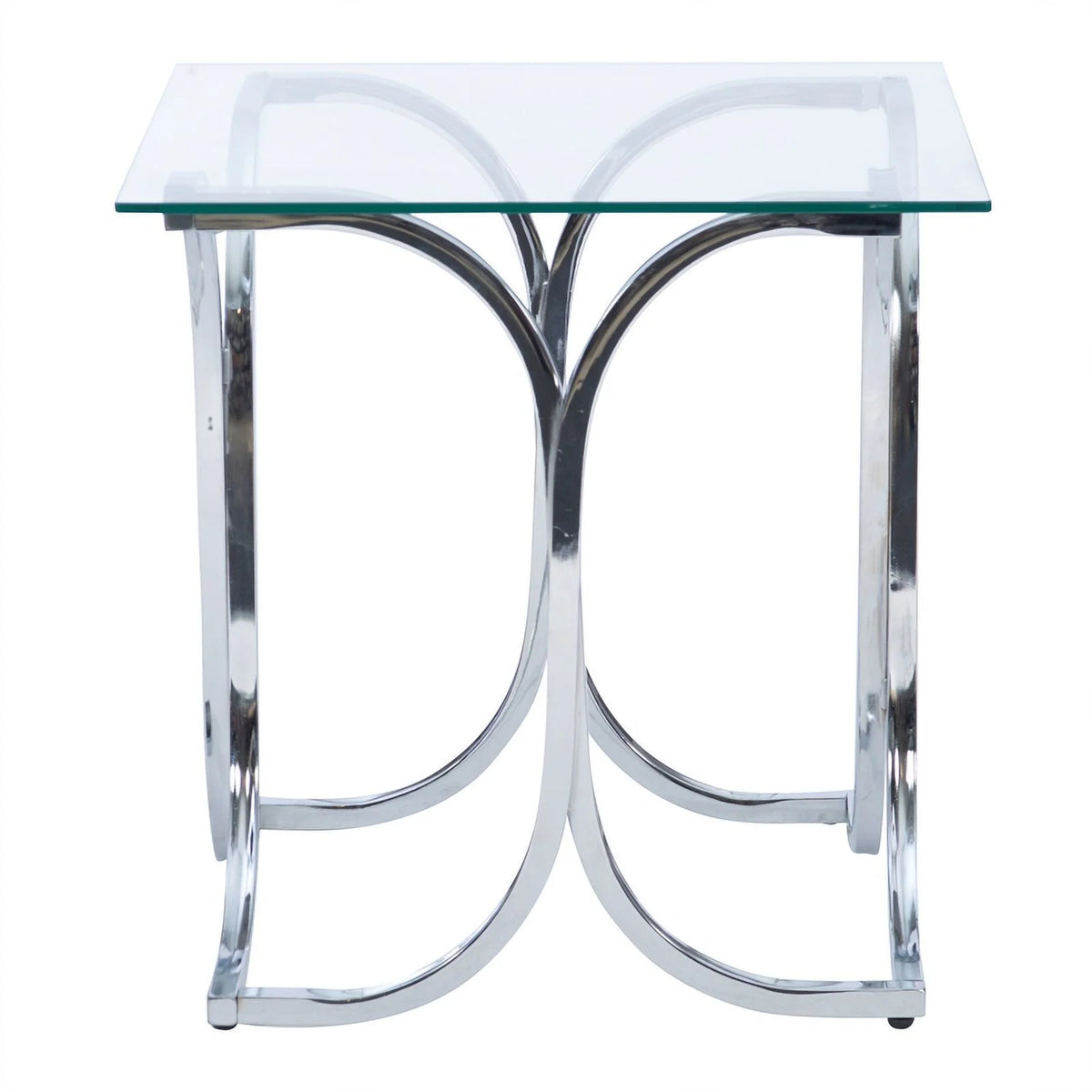 Glass Coffee and 2 End Table Set with Twisted Legs C111971