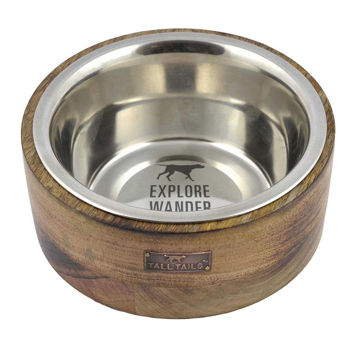 Wood Dog Bowl M8673
