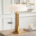 Mid Century Modern Accent Table Lamp with USB Ports C137