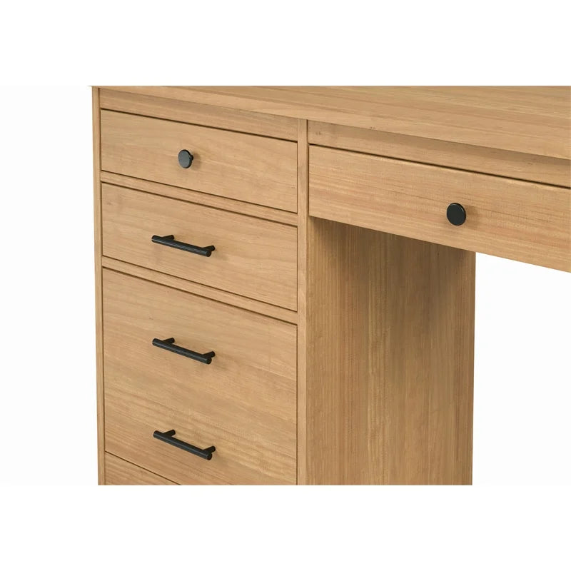 Wood Desk with File Cabinet X30224