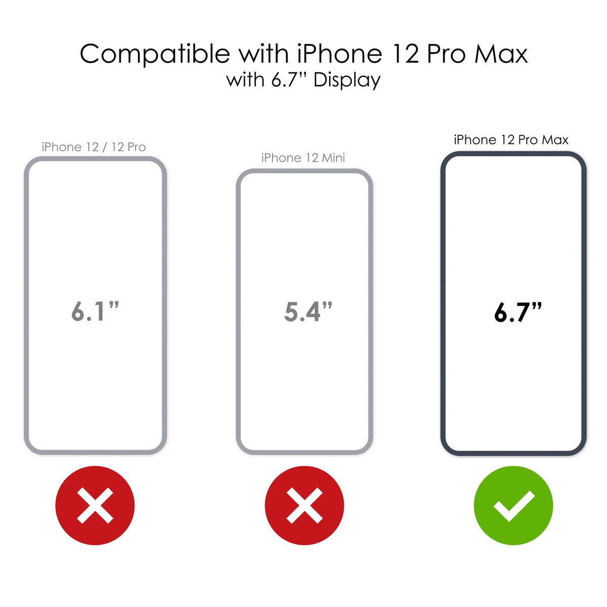 Clear Shockproof Hybrid Case for iPhone 12 Pro MAX with TPU Bumper Acrylic Back Tempered Glass Screen Protector M43357