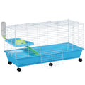 40” Rolling Pet Cage Set with Ramp & Feeder I415