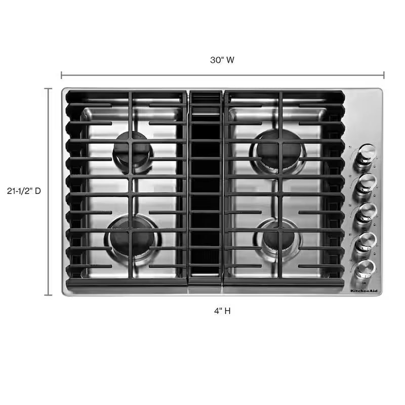 Gas Downdraft Cooktop with 4 Burners Q9422