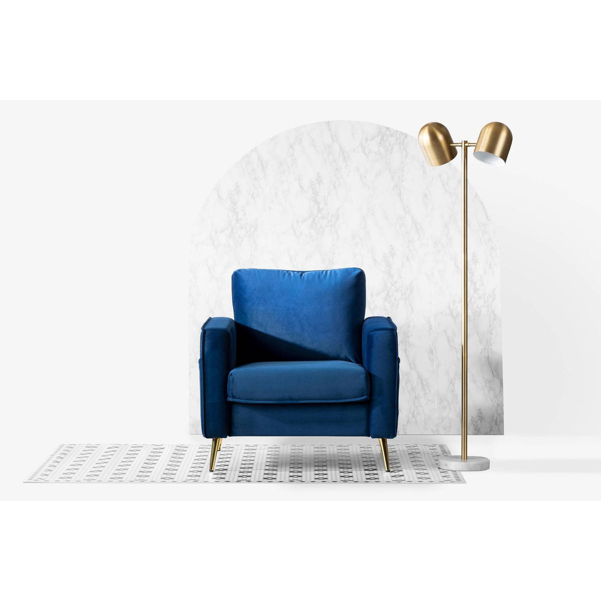 Dark Blue 1-Seat Sofa O626104