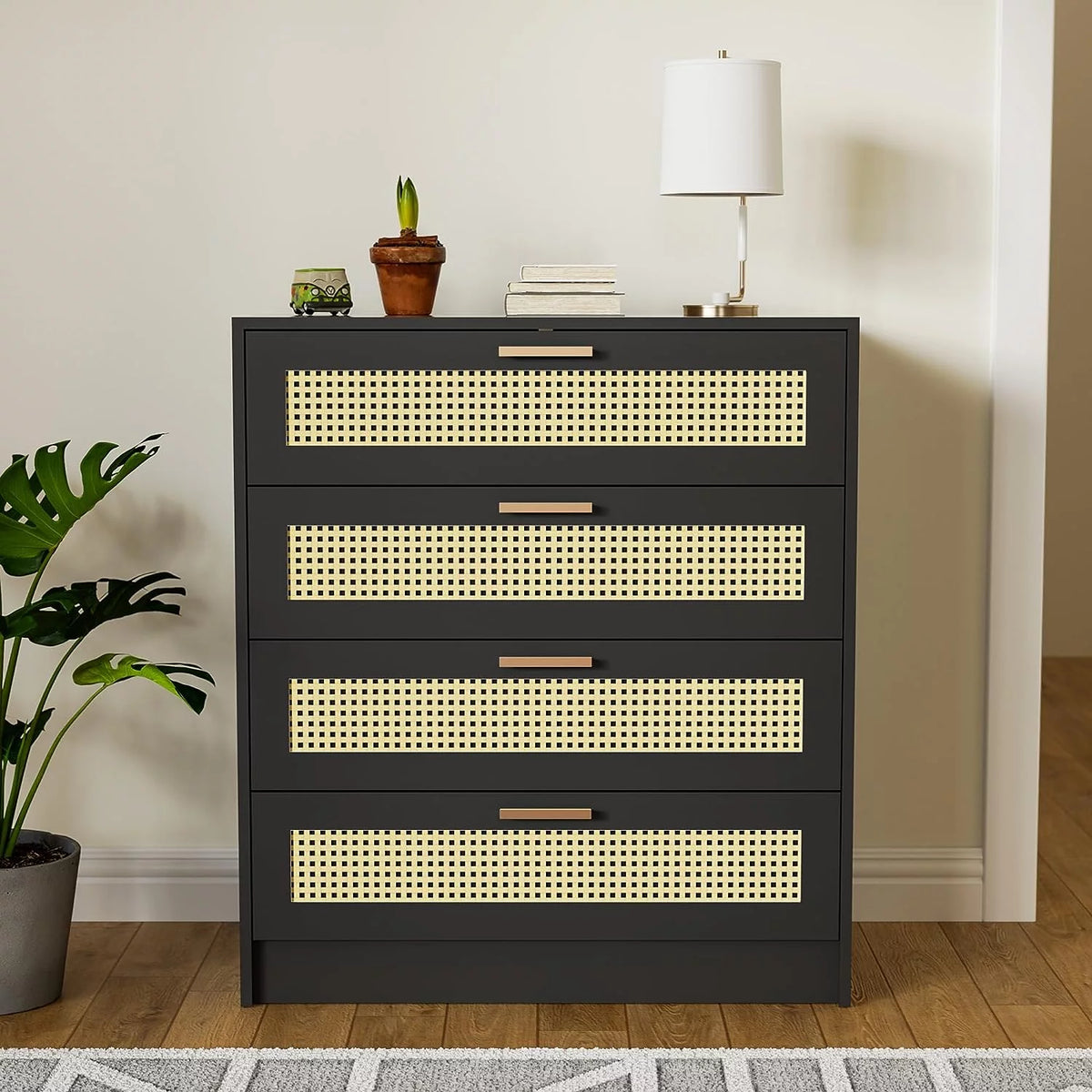 White 4 Drawer Wood Dresser W566128