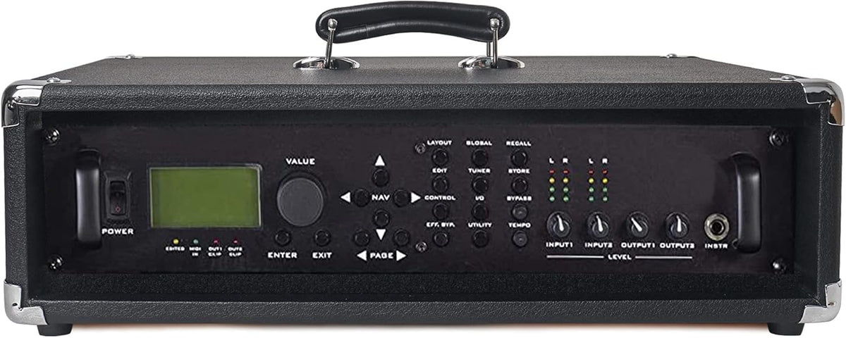 2U Amp Rack Case, 12.5 Depth, Black I146510