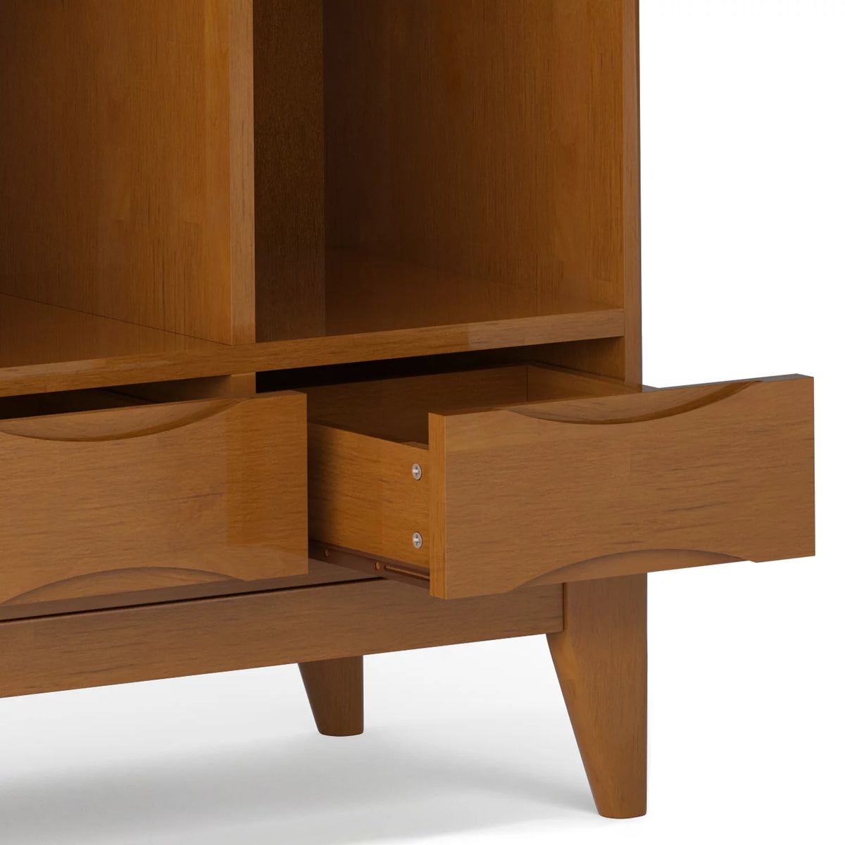 Teak Brown Solid Hardwood Cube Storage Bookcase with Drawers X89056